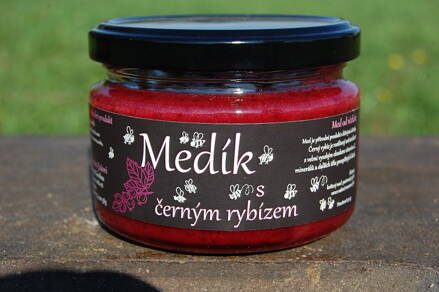 Medík s černým rybízem 250g